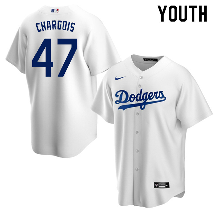 Nike Youth #47 JT Chargois Los Angeles Dodgers Baseball Jerseys Sale-White